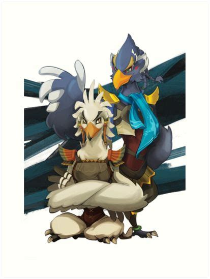 Revali And Teba Art Print By Elzeore Legend Of Zelda Zelda Art