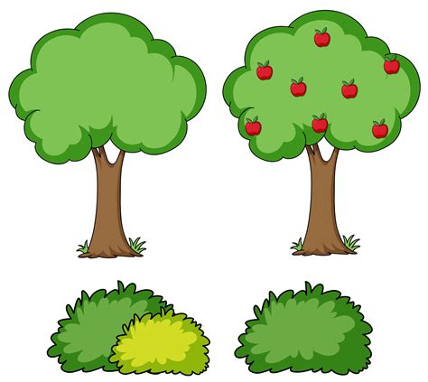 Set Of Simple Tree Vector Art At Vecteezy