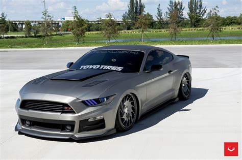 Bagged Ford Mustang Gt Vossen Vle Wheels