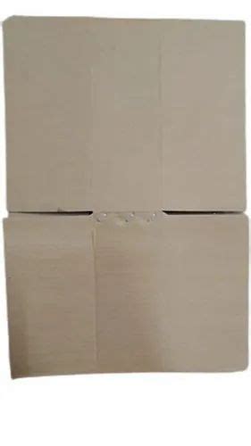 Rectangular Plain 3 Ply Brown Kraft Paper Corrugated Box Size LXWXH