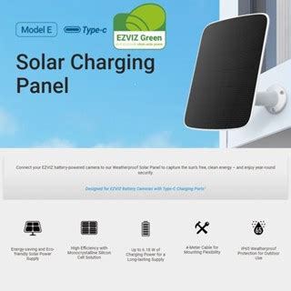 EZVIZ Solar Charging Panel E Compatible With EB8 4G 3MP Battery