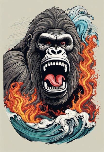 Premium Ai Image King Kong Illustration