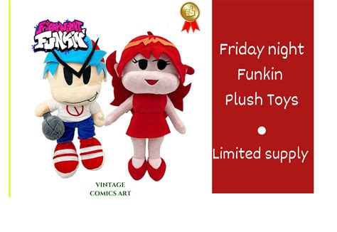 Friday Night Funkin Plush Toy Fnf Fnf Plush Toy Friday Etsy