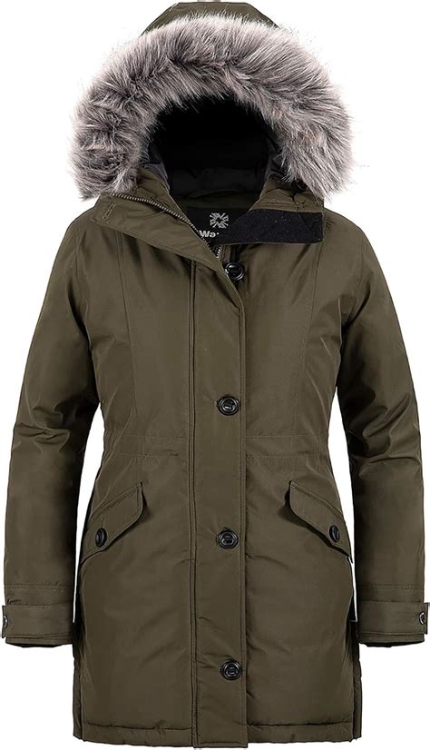 Wantdo Women S Winter Hooded Coat Waterproof Warm Long Puffer Jacket