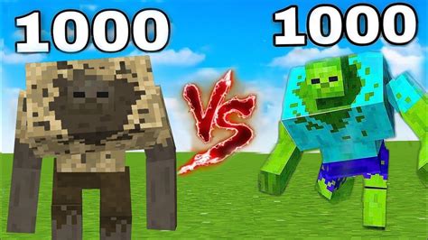 Mutant Zombie Vs Mutant Zombie Husk In Minecraft Mob Battle