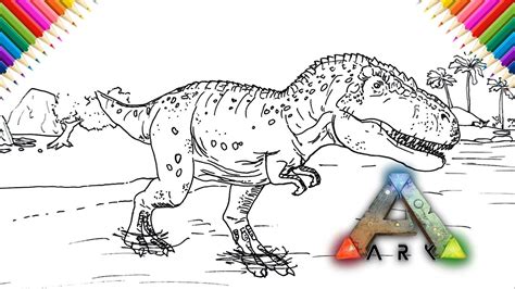 How To Draw White T Rex From Ark Survival Evolved Youtube