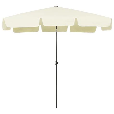 ZERODIS Parasol De Plage Jaune Sable 200x125 Cm ZER7324977655883