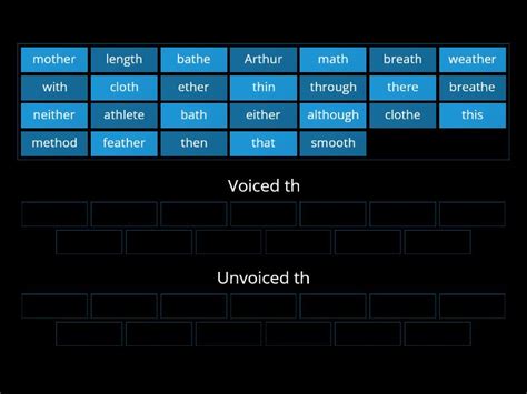 Voiced Or Unvoiced Th Group Sort