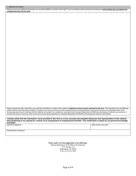 State Form 52986 Download Fillable Pdf Or Fill Online Overpayment Waiver Request Indiana