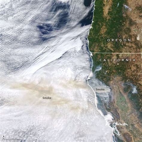 Nasa Satellites Track California Wildfire S Smoke Plumes And Burn Scars