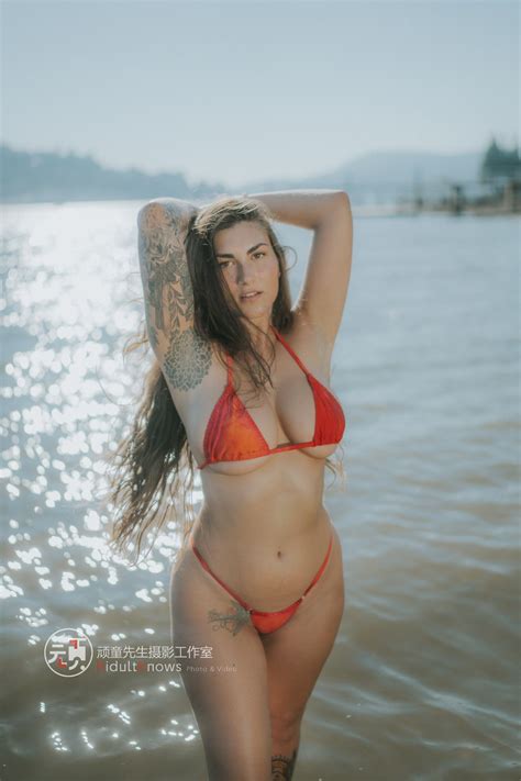 Red Orange Tie Dye Triangle Bikini Set Y Back Thong Etsy