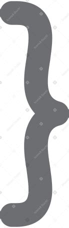 Изогнутая скобка в PNG, SVG