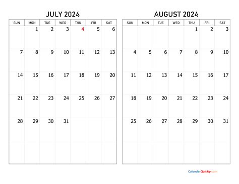 Calendar July 2024 And August 2024 New Perfect Popular List Of Blank