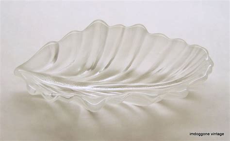 Mikasa Germany Crystal Bowl Leaf Shaped Crystal Relish Dish Frosted Crystal Dish Walther Glas