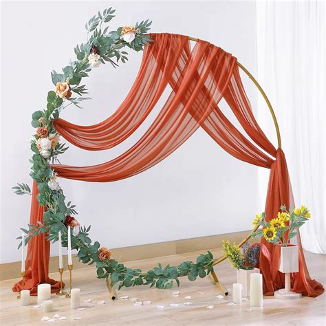 Amazon Netbros Terracotta Wedding Arch Draping Fabric 2 Panel 28