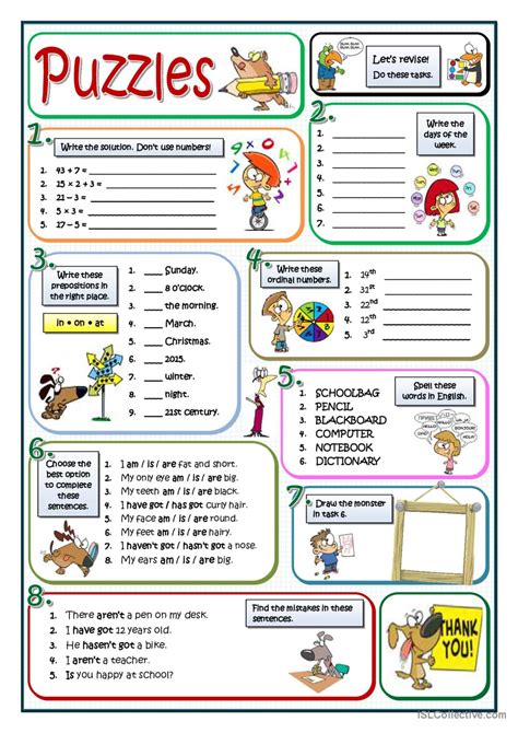 BASIC PUZZLES general gramma Français FLE fiches pedagogiques pdf doc