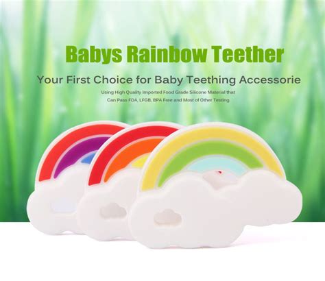 Silicone teething toys for baby, 100% food grade silicone rainbow toy for babies|Silicone ...