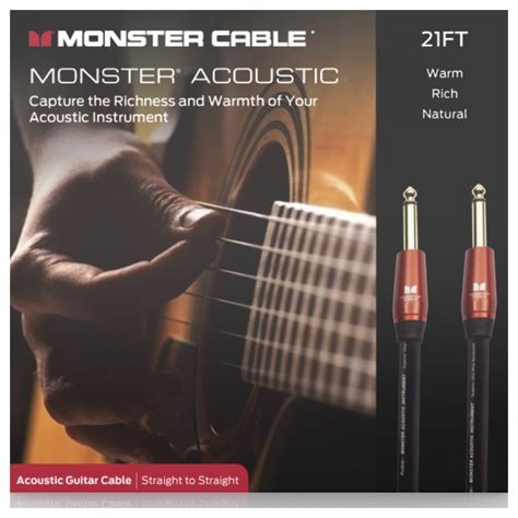 Monster Prolink Acoustic Ft Straight Instrument Cable At Gear Music