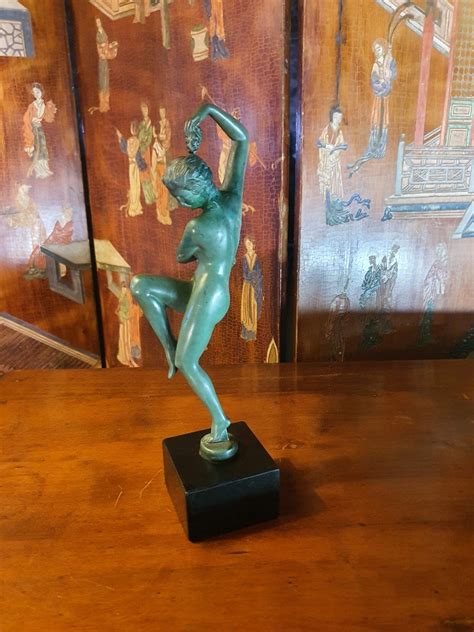 Proantic Sculpture Art D Co Danseuse Denis Marcel Bouraine Max Le Ve