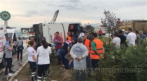 Manisa Da Feci Kaza Yolcu Otob S Devrildi G Ncel T Rkiye Haber Ajans