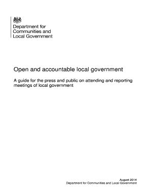 Fillable Online Open And Accountable Local Government Fax Email Print