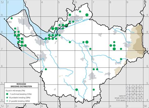 Redshank breeding distribution maps