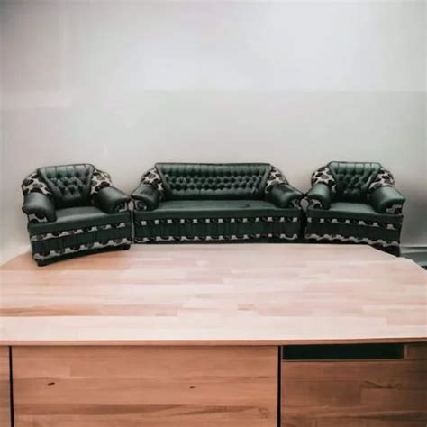 Black Wooden Sofa Set Rexin At Rs Set In Madurai Id