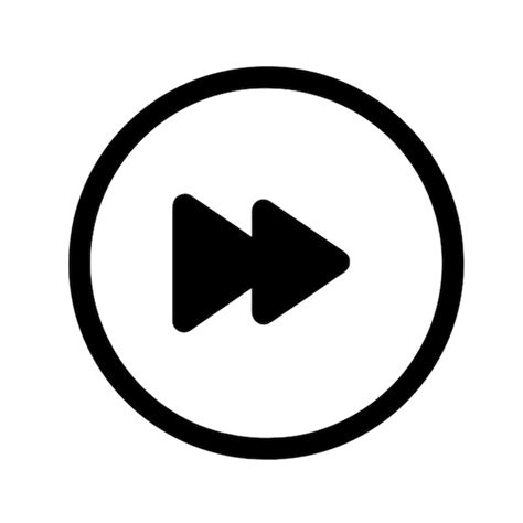 Fast Forward Icon Pictogram Premium Ai Generated Vector