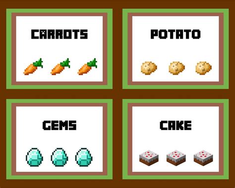 Minecraft Food Labels Fish - 10 Free PDF Printables | Printablee