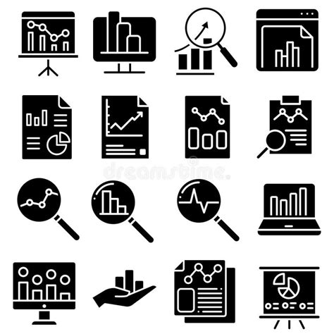 Datenanalyse Symbolvektorsatz Gewinndiagrammzeichensammlung Symbol