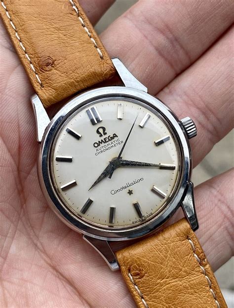 Omega Constellation Ostrich Strap Mens Automatic Chronometer Vintage 1959 Watch