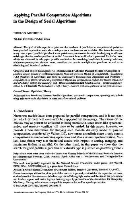 (PDF) Applying Parallel Computation Algorithms in the Design of Serial Algorithms - DOKUMEN.TIPS