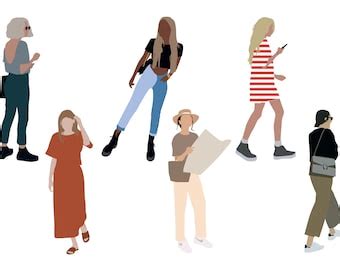 Flat Vector People Illustration Pack Etsy