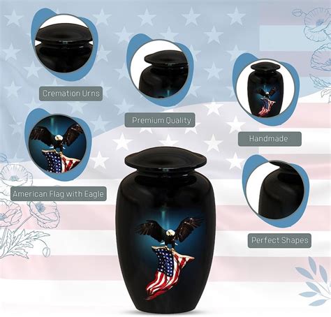 American Flag Cremation Urns For Human Ashes Patriotic Urns For Adult