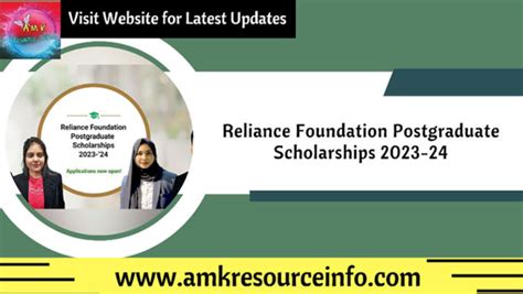 Reliance Foundation Postgraduate Scholarships 2023 24 Announced Apply