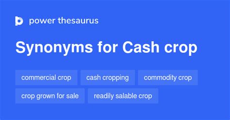 Cash Crop Synonyms Words And Phrases For Cash Crop