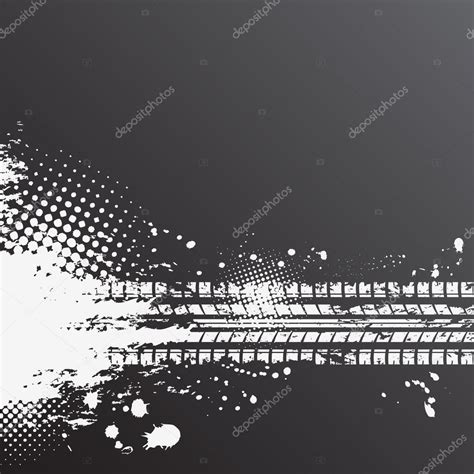 Grunge Tire Track Background Stock Vector Image By Longquattro 10059763