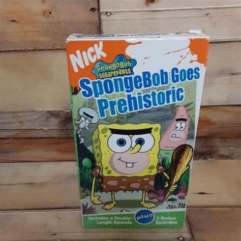 Spongebob Squarepants Goes Prehistoric Vhs Vcr Tape Used Nick Cartoon