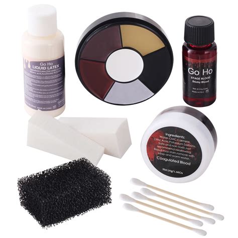 Buy Go Ho Liquid Latex Sfx Makeup Kit For Fake S Wounds Burns Clown