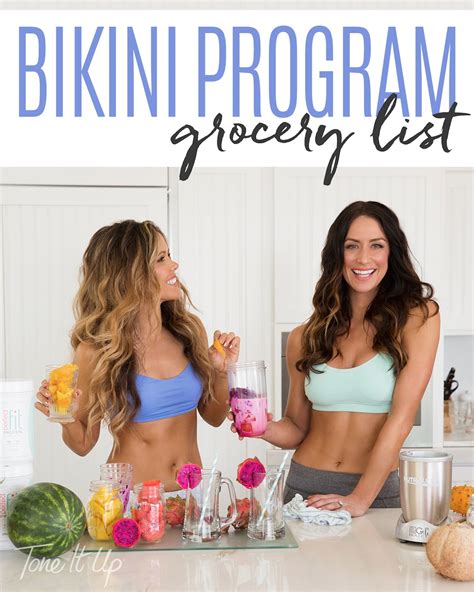 GROCERY LISTS 8 WEEK BIKINI PROGRAM Tone It Up