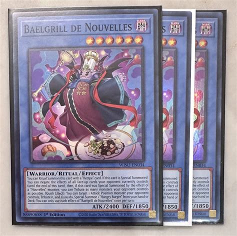 Yugioh 3x Baelgrill De Nouvelles WISU EN034 Super Rare 1st Ed NM EBay