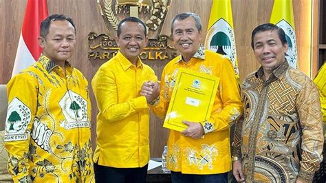 Syamsuar Terima B1 KWK Dari Ketum Golkar Bahlil Tinggal Daftar Ke KPU