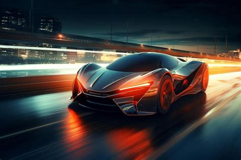 Premium AI Image | the concept car of the supercar that is on the road