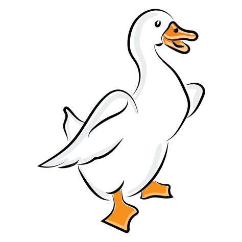 White Goose Clipart Transparent Png Hd White Goose Illustration Vector