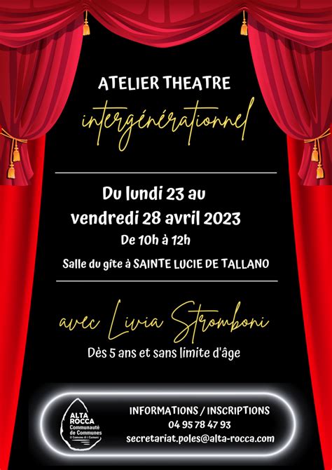 Stage de théâtre intergénérationnel Communauté des Communes de l Alta