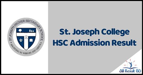 St Joseph College Hsc Admission Result Merit List