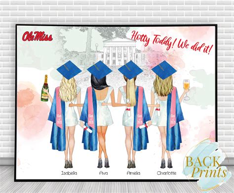 Ole Miss Best Friends Graduation Besties Graduation Gift - Etsy