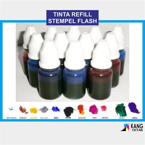 Jual REFILL TINTA STEMPEL FLASH WARNA Shopee Indonesia