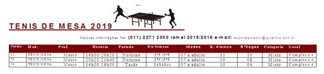 Inscreva Se Na Escolinha De T Nis De Mesa Clube Atl Tico Juventus