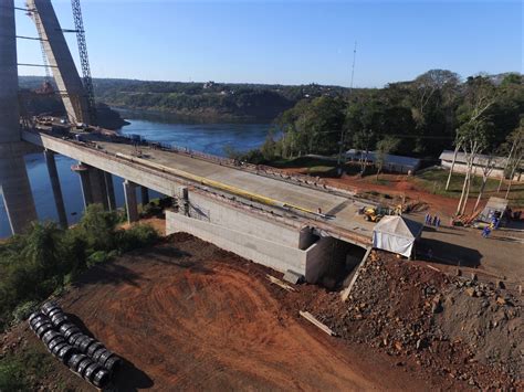 Obras Da Ponte Da Integração Brasil Paraguai Estão 70 Concluídas